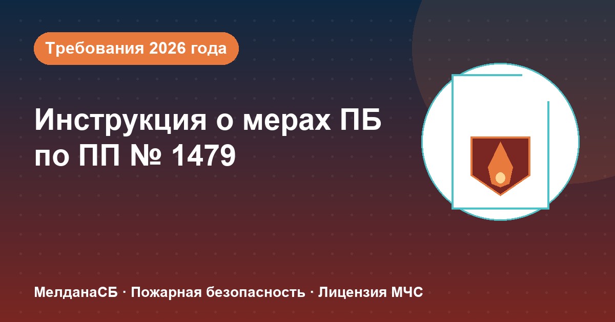 Инструкция о мерах пожарной безопасности в 2026 году: требования ПП 1479 и типовые ошибки в Уфе