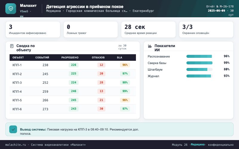 Отчёт за период — Система Малахит